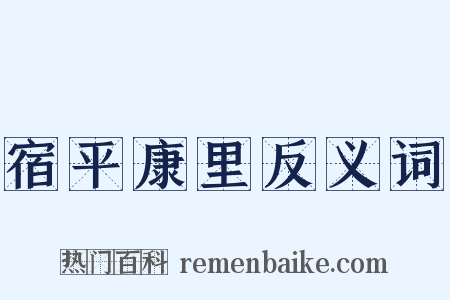 宿平康里反义词是什么意思的图片